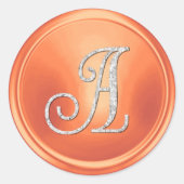 ALL INITIALS Silver Monogram 3 Copper ラウンドシール (正面)