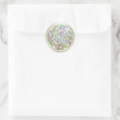 ALL INITIALS Silver Monogram 3 Off White MoP ラウンドシール (バッグ)