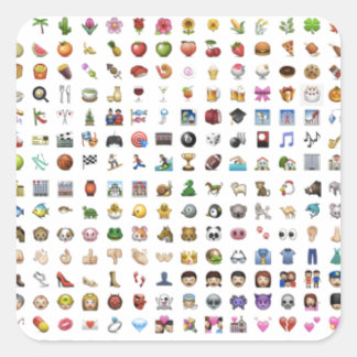All iPhone / iOS emojis スクエアシール