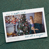 All is Bright ミニマル Christmas Kids Photo シーズンカード