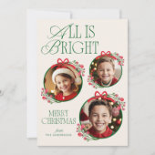 All is Bright Cute Baubles Photo シーズンカード (正面)