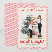 All is Bright Fun Christmas Kids Photo シーズンカード (正面/裏面)