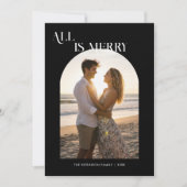 All Is Bright – Newlywed Christmas Card シーズンカード (正面)