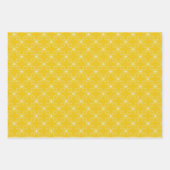 All is Bright Yellow and Blueフェスティバルデザイン ラッピングペーパーシート (正面3)