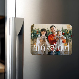 All Is Calm おもしろい Holiday Photo マグネット
