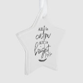 All Is Calm All is Bright モダン Acrylicオーナメント オーナメント (正面)