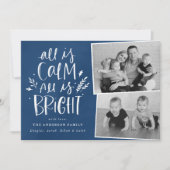 All is Calm All is Bright Blue 2写真 シーズンカード (正面)