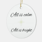All Is Calm, All Is Bright Ceramic Ornament セラミックオーナメント (左)