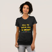 All Is Calm, All Is Bright Christmas Art Print  Tシャツ (正面フル)