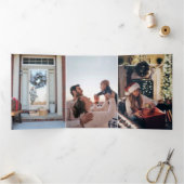 All is Calm All is Bright Photo Christmas Holiday 三つ折りクリスマスカード (内部)