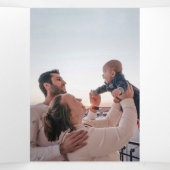 All is Calm All is Bright Photo Christmas Holiday 三つ折りクリスマスカード (内部中)