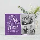All is Calm All is Bright Purple 2 Photo シーズンカード (スタンド正面)