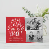 All is Calm All is Bright Red 2 Photo シーズンカード (スタンド正面)