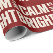 All Is Calm All Is Bright Retro Family Christmas  ラッピングペーパー (ロールコーナー)