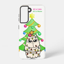 All Is Calm All Is Meow Cat Samsung Galaxy Case S21ケース
