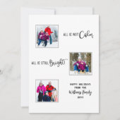 All is Calm All is Still Bright おもしろい 3写真 シーズンカード (正面)