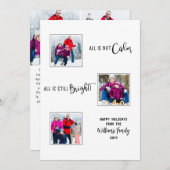 All is Calm All is Still Bright おもしろい 5写真 シーズンカード (正面/裏面)