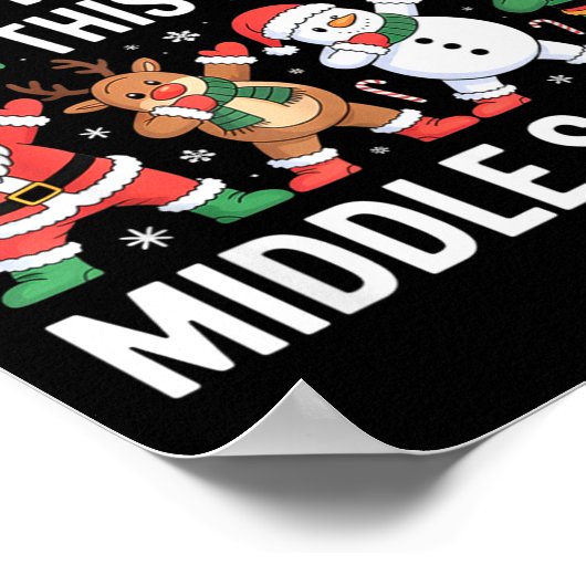 All Is Calm Fun Xmas Middle School Christmas Seaso ポスター (角)