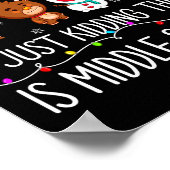 All Is Calm Fun Xmas Middle School Christmas Seaso ポスター (角)