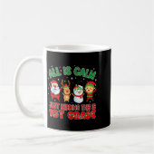 All Is Calm Funny Xmas First Grade Christmas Seaso コーヒーマグカップ (左)