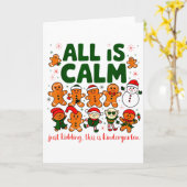 All Is Calm Just Kidding This Is Kindergarten Chri カード (黄色い花)