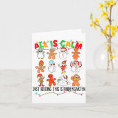 All Is Calm Just Kidding This Is Kindergarten Chri カード (黄色い花)