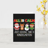 All Is Calm Just Kidding This Is Kindergarten Funn カード (黄色い花)