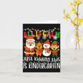 All Is Calm Just Kidding This Is Kindergarten Xmas カード (黄色い花)