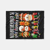 All Is Calm Just Kidding This Is Kindergarten Xmas フリースブランケット (正面(横))
