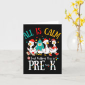 All Is Calm Just Kidding This Is Pre-k Christmas  カード (黄色い花)