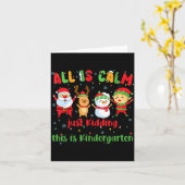 All Is Calm Kindergarten Teacher Christmas Teach M カード (黄色い花)