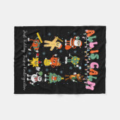 All Is Calm Kindergarten Teacher Christmas Teach M フリースブランケット (正面(横))