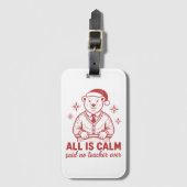 All is clam said no teacher ever christmas ラゲッジタグ (正面縦)