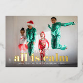 All is Most Calm 独身の Photo 箔シーズンカード (正面)