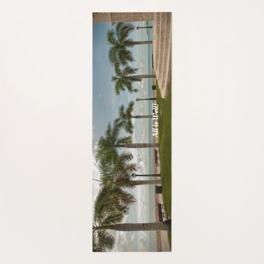 All Is Well海トロピカルパーム自然インスパイア ヨガマット (裏面)