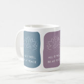 All is Well Be at Peace Motivational コーヒーマグカップ (正面左)