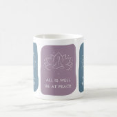 All is Well Be at Peace Motivational コーヒーマグカップ (中央)