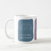 All is Well Be at Peace Motivational コーヒーマグカップ (左)