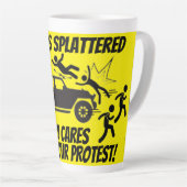 ALL LIVES SPLATTERED NOBODY CARES ABOUT YOUR  カフェラテマグ (右アングル)