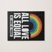 All Love Is Equal Pride LGBT Equal Rights Rainbow ジグソーパズル (横)
