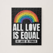 All Love Is Equal Pride LGBT Equal Rights Rainbow ジグソーパズル (縦)