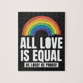 All Love Is Equal Pride LGBT Equal Rights Rainbow ジグソーパズル