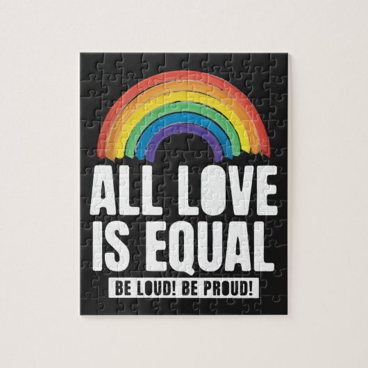 All Love Is Equal Pride LGBT Equal Rights Rainbow ジグソーパズル (縦)