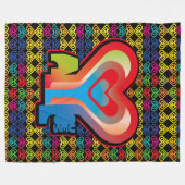 ALL LOVES BY MASANSER フリースブランケット (正面(横))