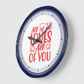All Me Loves All Of You-67519 ラージ壁時計 (傾斜)