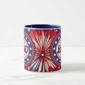 All Men Are Created Equal Red White Blue Graphic F マグカップ (中央)