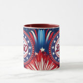 All Men Are Created Equal Red White Blue Graphic F マグカップ (中央)