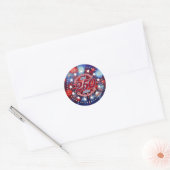  All Men Are Created Graphic Fireworks Burst ラウンドシール (封筒)