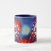  All Men Are Created Graphic Fireworks Burst White マグカップ (中央)