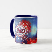  All Men Are Created Graphic Fireworks Burst White マグカップ (正面左)